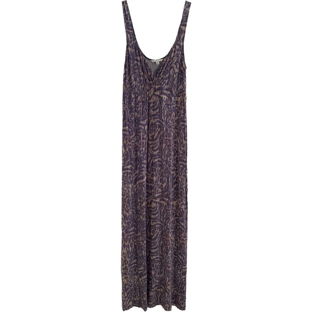 CABI Maxi Dress S Purple Peach Party Time Patio Small Sleeveless V Neck